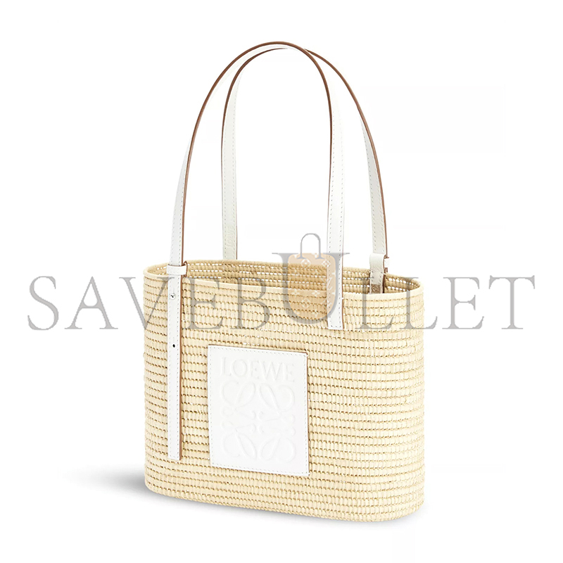 L0ew* QUARE BASKET TOTE BAG IN RAFFIA A223099X08 (27*20*10cm)